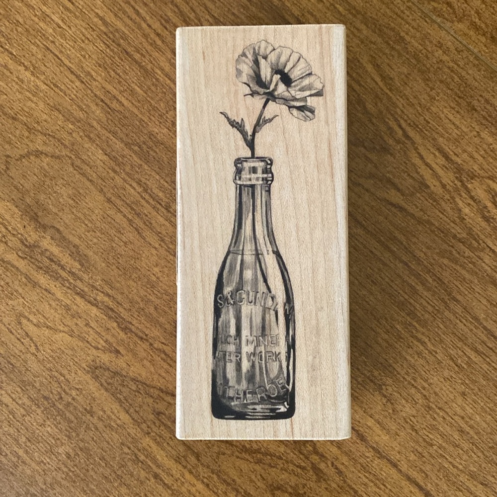 Flower rubber stamp